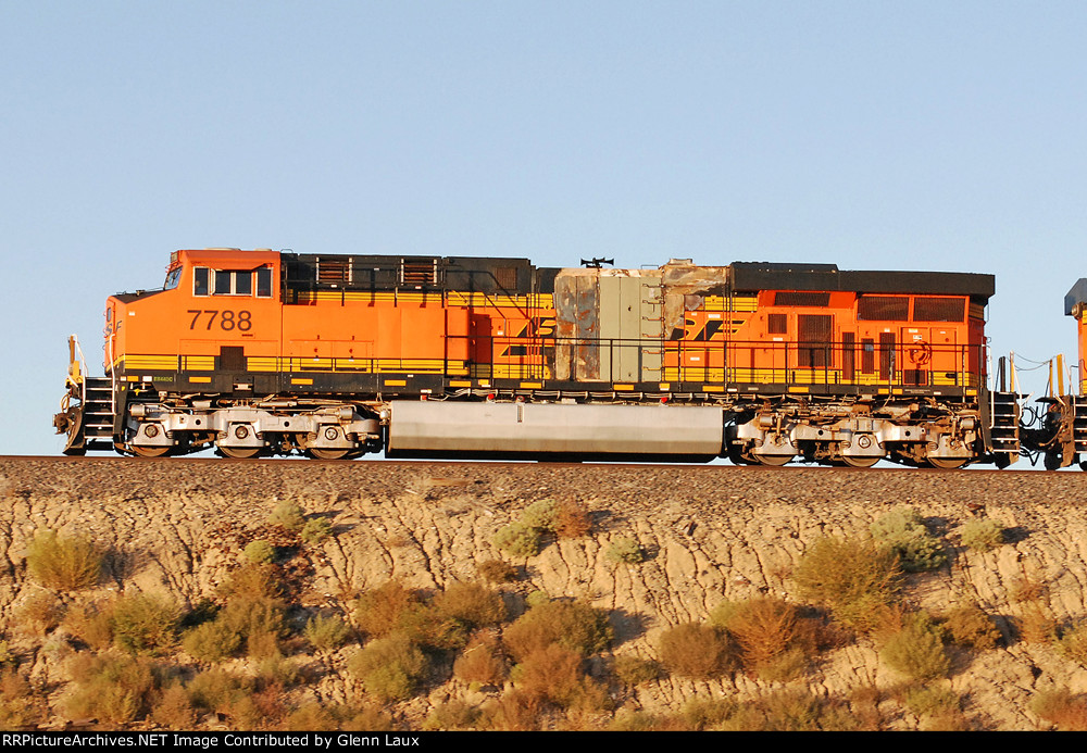 BNSF 7788 with recent fire damage